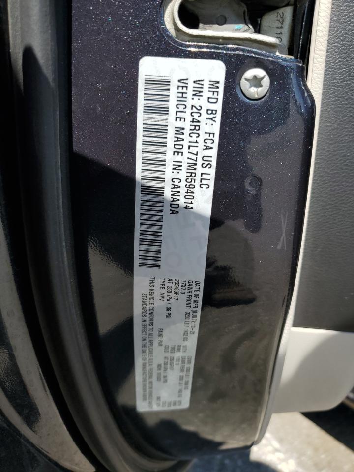 2021 Chrysler Pacifica Hybrid Touring L VIN: 2C4RC1L77MR594014 Lot: 63799735