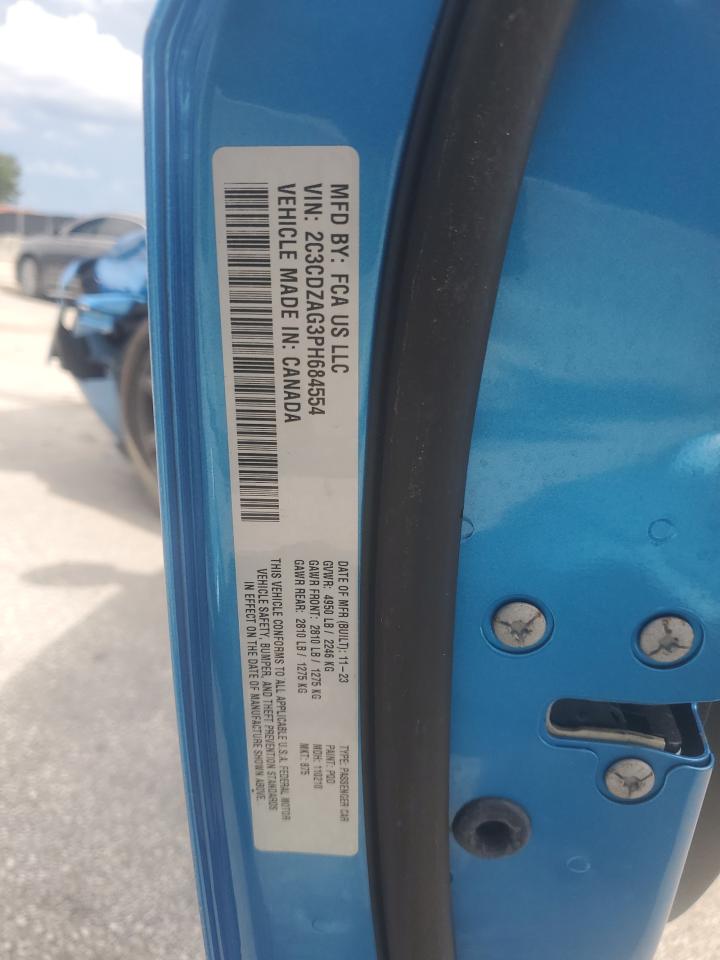 2023 Dodge Challenger Sxt VIN: 2C3CDZAG3PH684554 Lot: 64369875