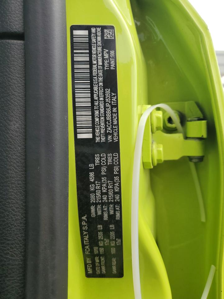 2018 Jeep Renegade Latitude VIN: ZACCJBBB6JPJ53592 Lot: 63585155