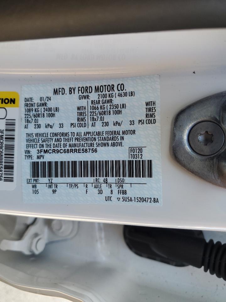 2024 Ford Bronco Sport Outer Banks VIN: 3FMCR9C68RRE58756 Lot: 63020775