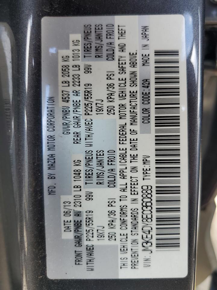 2014 Mazda Cx-5 Gt VIN: JM3KE4DY8E0360889 Lot: 65158285