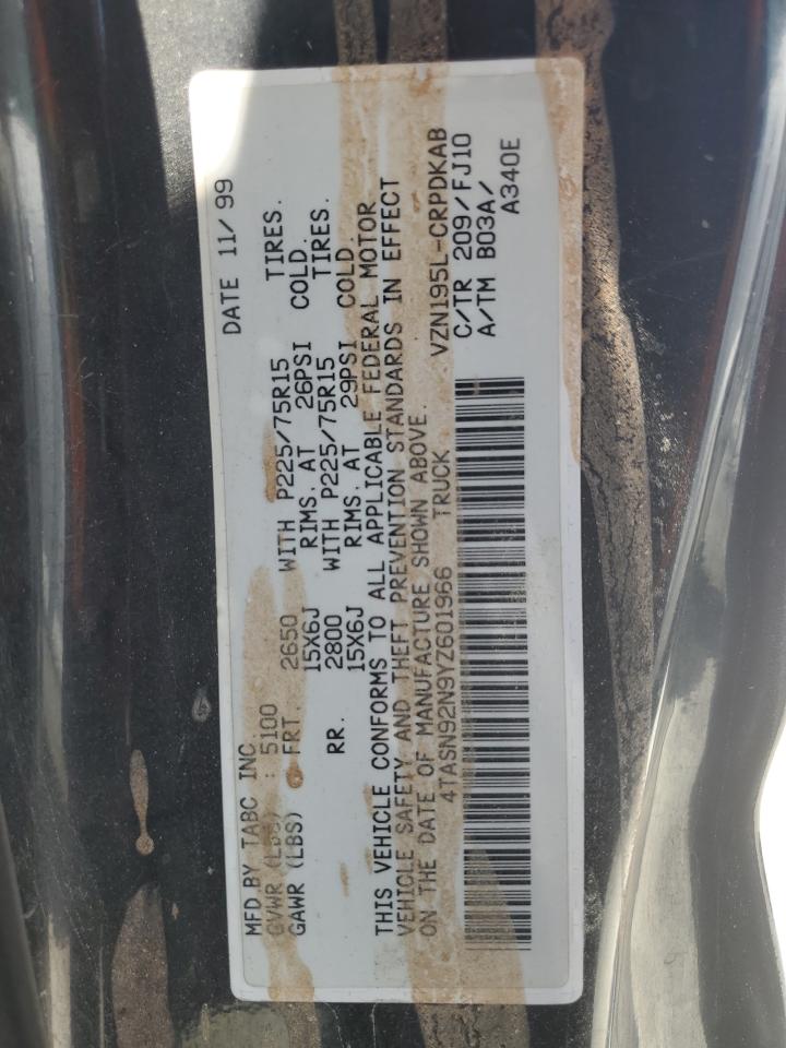 2000 Toyota Tacoma Xtracab Prerunner VIN: 4TASN92N9YZ601966 Lot: 63813415