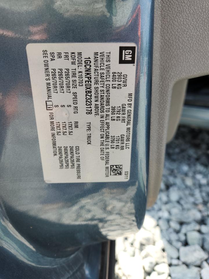 2011 Chevrolet Silverado K1500 VIN: 1GCNKPE0XBZ323178 Lot: 64425215