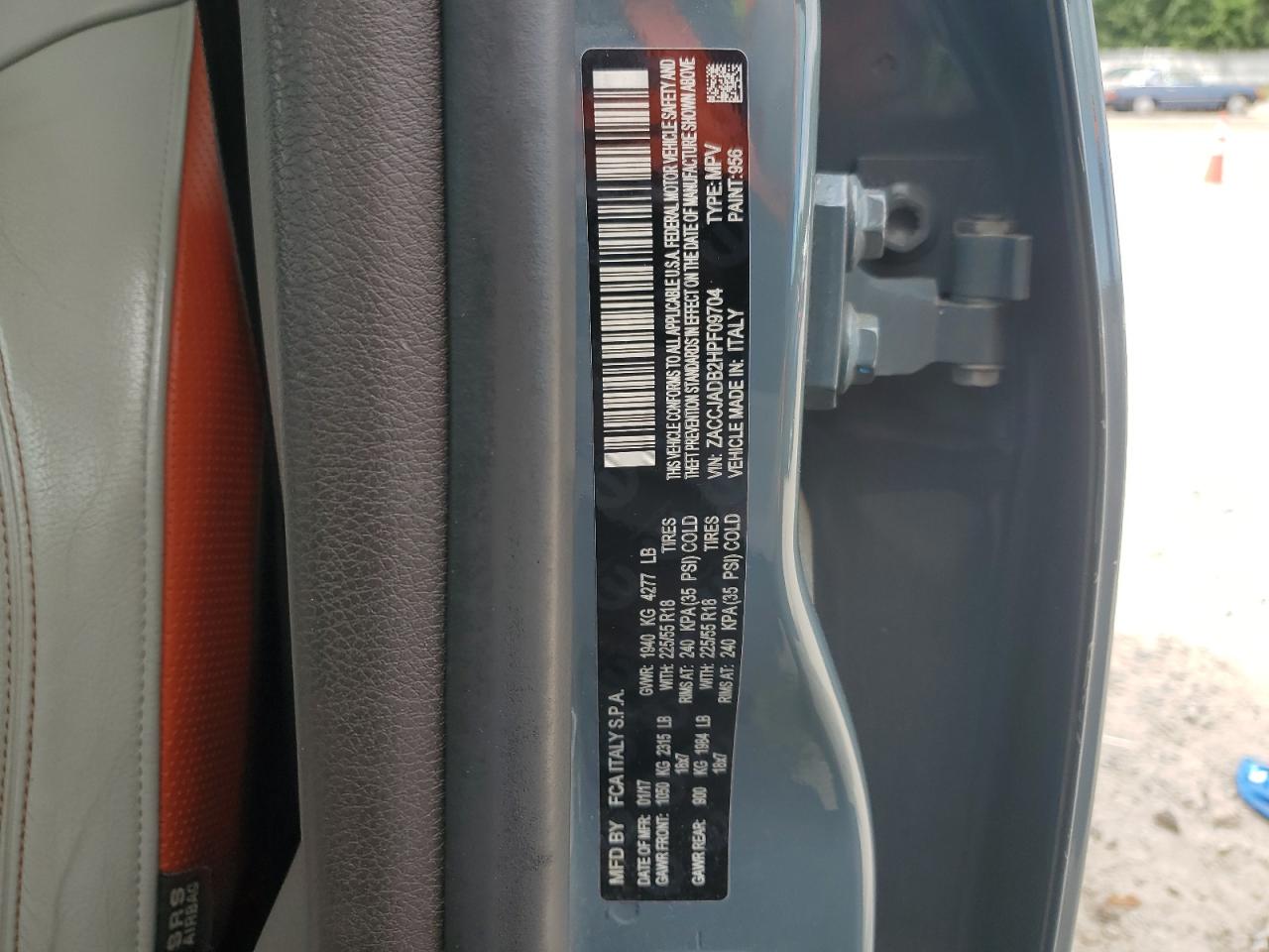 2017 Jeep Renegade Limited VIN: ZACCJADB2HPF09704 Lot: 64183455