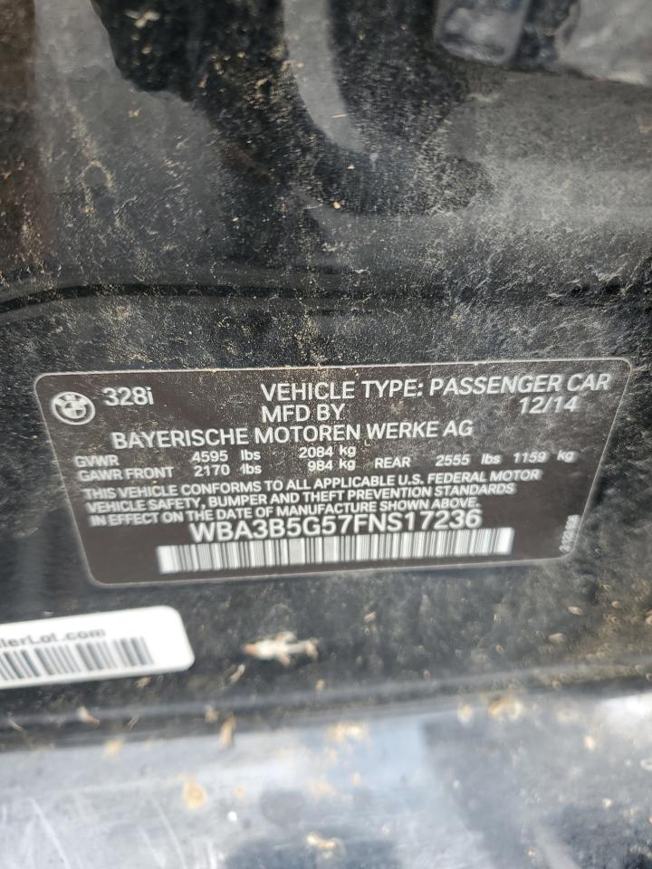 2015 BMW 328 Xi Sulev VIN: WBA3B5G57FNS17236 Lot: 64578195