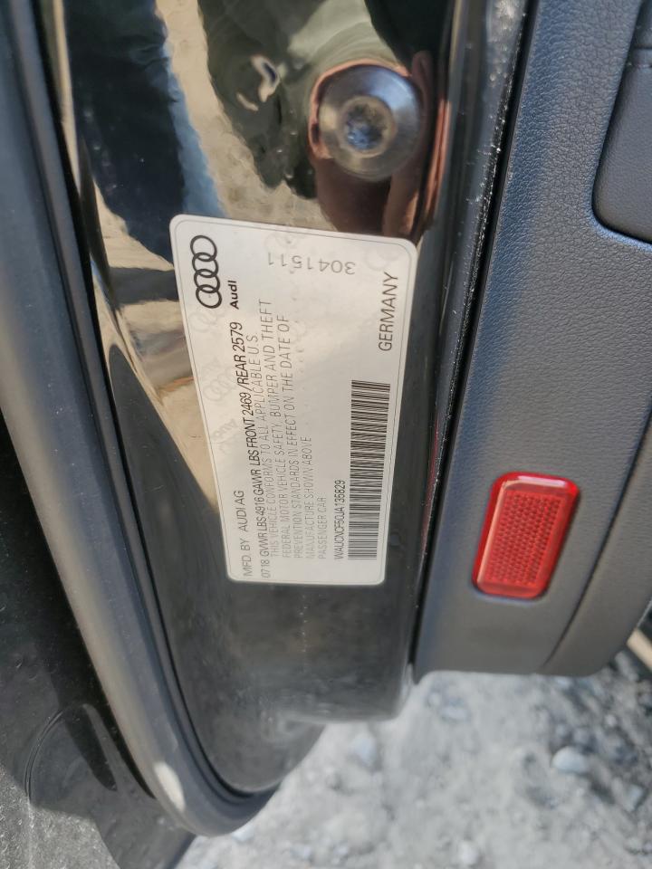 2018 Audi A5 Prestige VIN: WAUCNCF50JA135829 Lot: 65133455