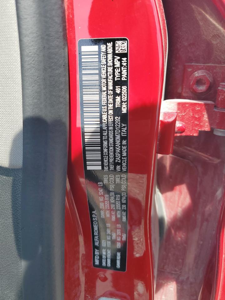 2021 Alfa Romeo Stelvio Sport VIN: ZASPAKAN0M7D12292 Lot: 64456165