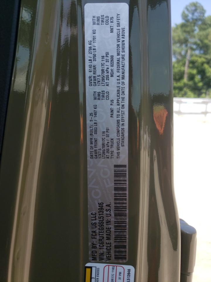 2025 Jeep Gladiator Mojave VIN: 1C6RJTEG9SL513946 Lot: 66099265