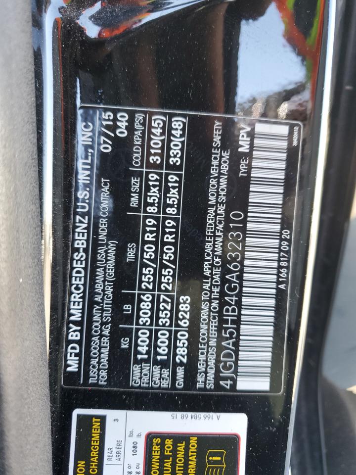 2016 Mercedes-Benz Gle 350 4Matic VIN: 4JGDA5HB4GA632310 Lot: 64868435