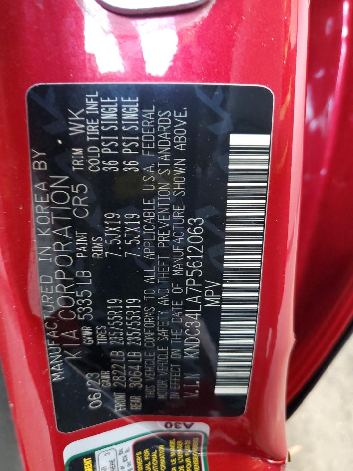 2023 Kia Ev6 Light VIN: KNDC34LA7P5612063 Lot: 64582735