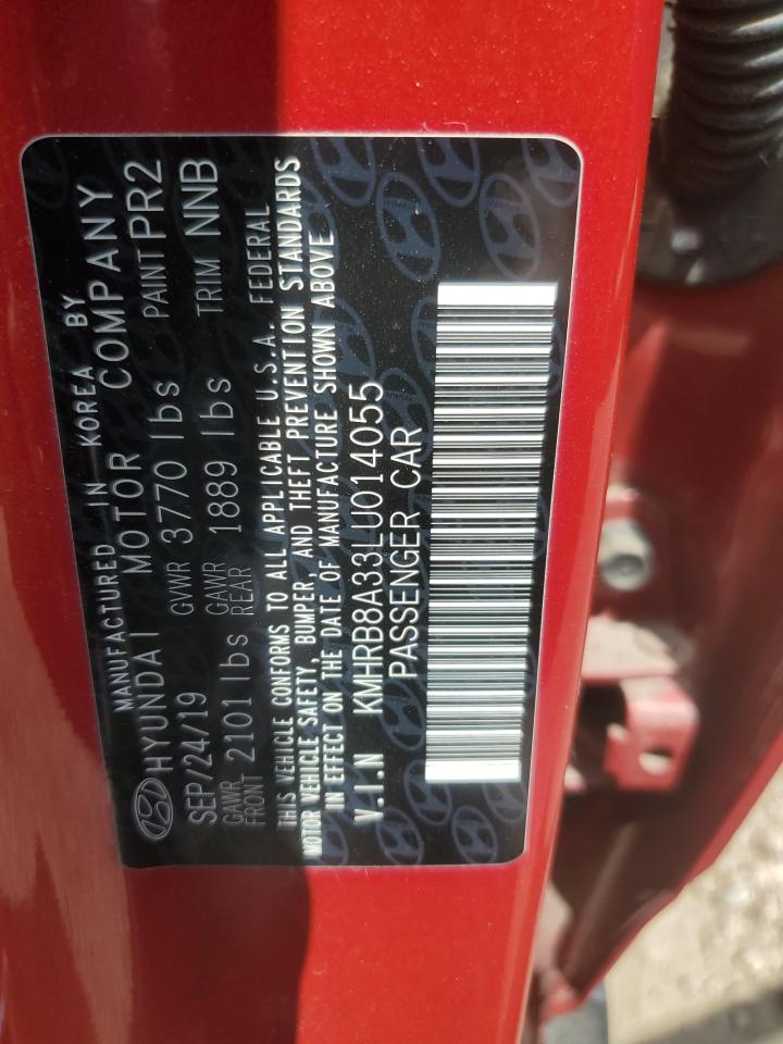 2020 Hyundai Venue Se VIN: KMHRB8A33LU014055 Lot: 63443975