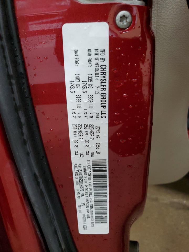 2014 Dodge Grand Caravan Se VIN: 2C4RDGBG5ER103572 Lot: 63615005