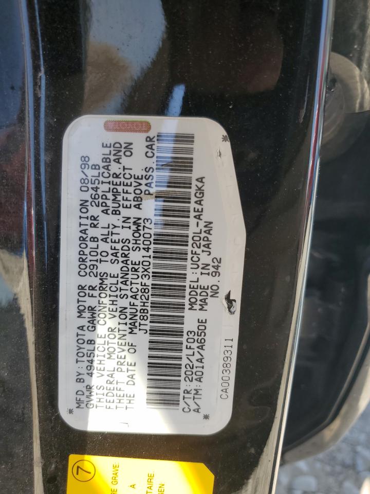 1999 Lexus Ls 400 VIN: JT8BH28F3X0140073 Lot: 66528425