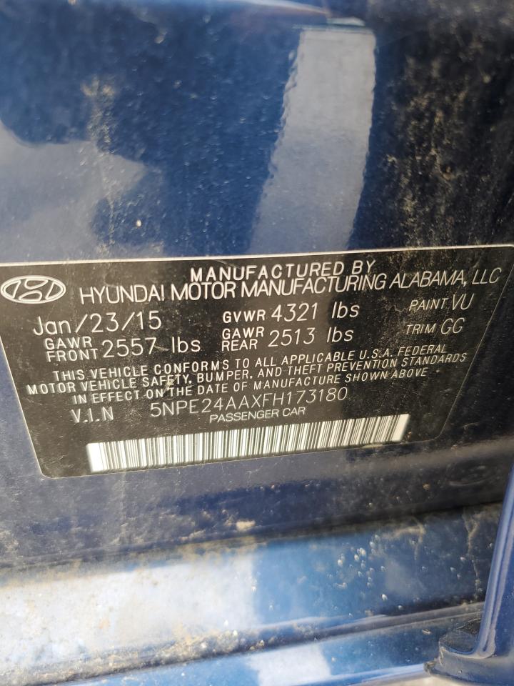 2015 Hyundai Sonata Eco VIN: 5NPE24AAXFH173180 Lot: 65566515