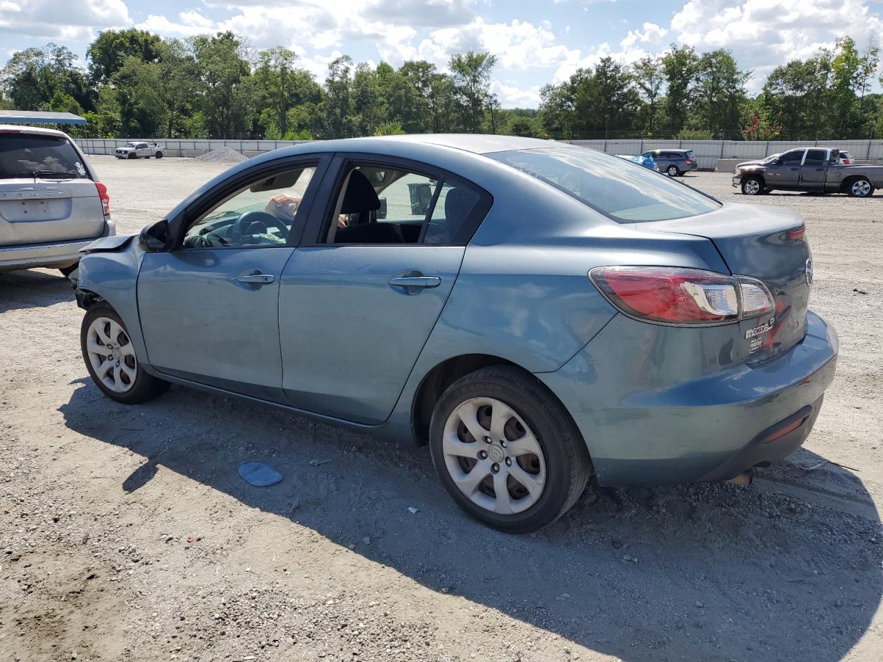 2011 Mazda 3 I blue sedan gas JM1BL1UG2B1426198 photo #3