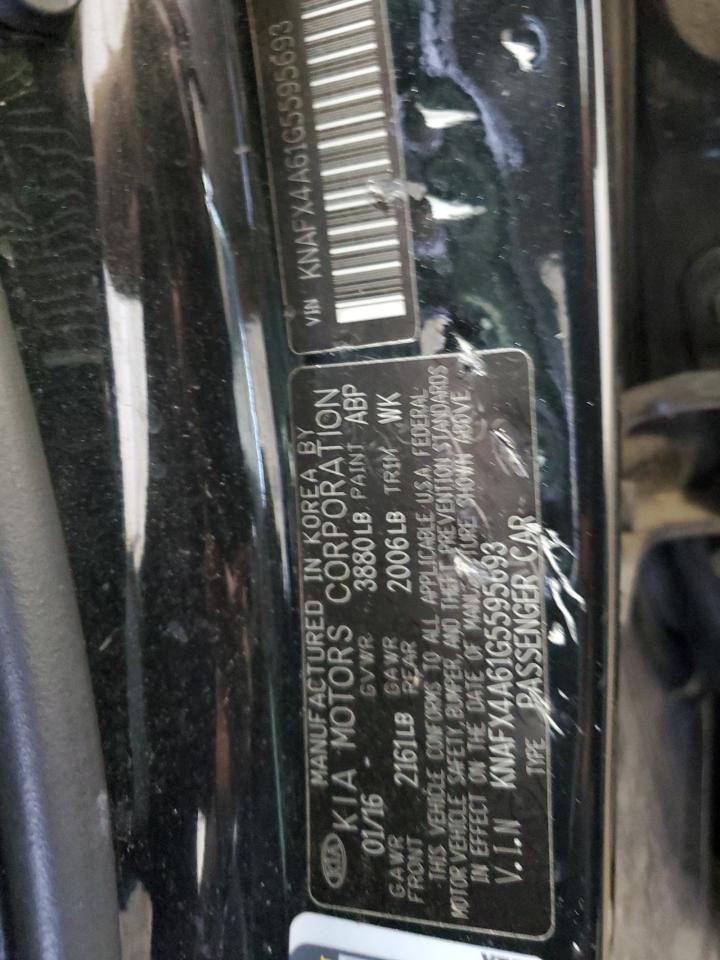 2016 Kia Forte Lx VIN: KNAFX4A61G5595693 Lot: 64100815
