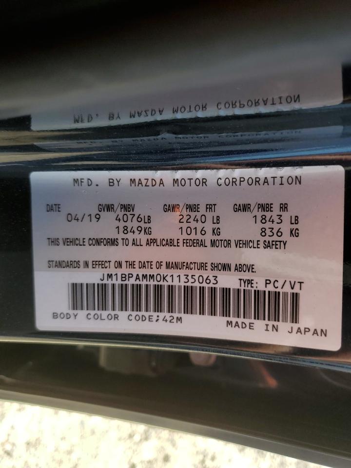 2019 Mazda 3 Preferred VIN: JM1BPAMM0K1135063 Lot: 67228335