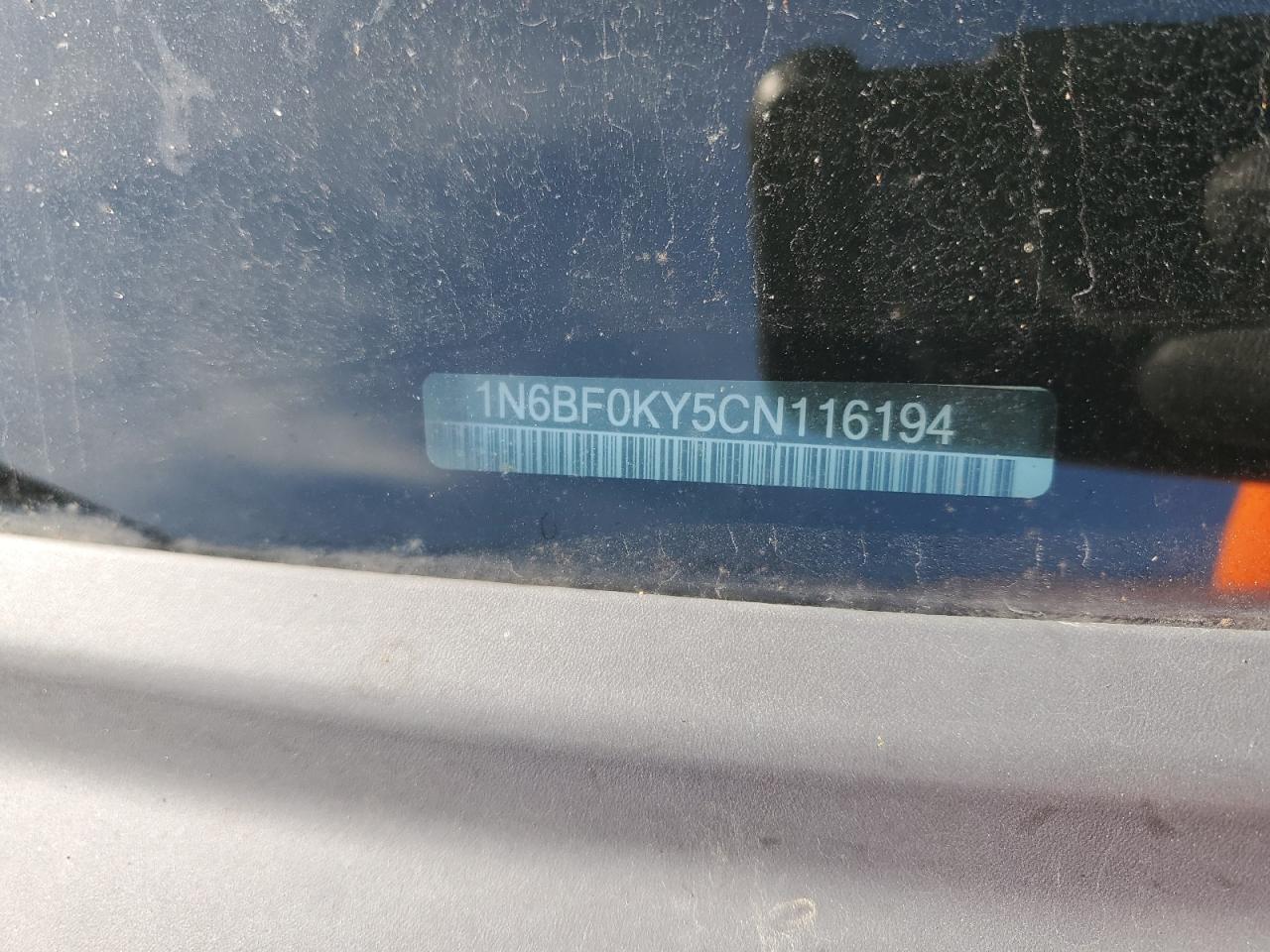 2012 Nissan Nv 1500 VIN: 1N6BF0KY5CN116194 Lot: 64277975