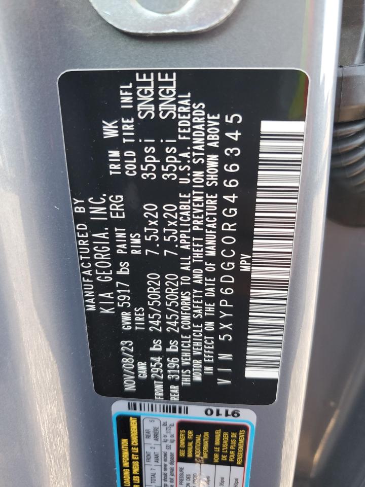 2024 Kia Telluride S VIN: 5XYP6DGC0RG466345 Lot: 63385635