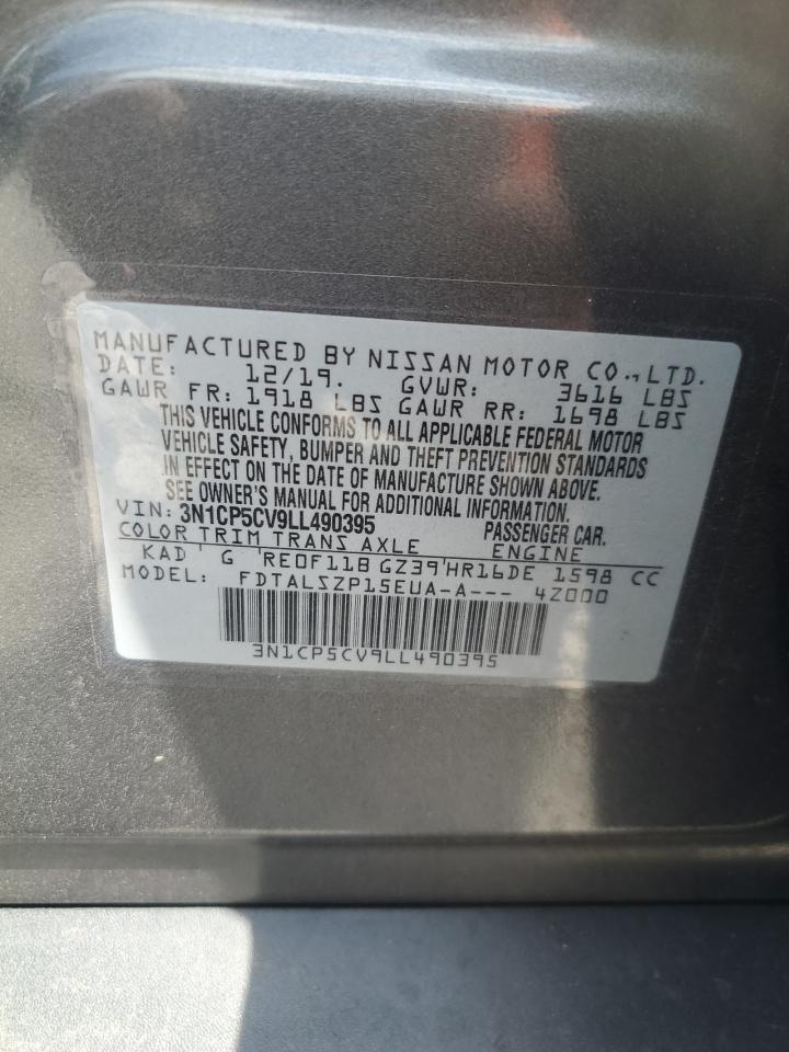 2020 Nissan Kicks Sv VIN: 3N1CP5CV9LL490395 Lot: 64264415