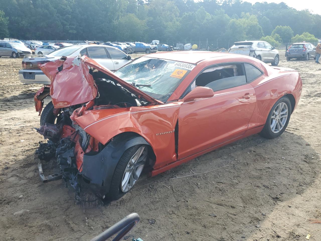 2013 Chevrolet Camaro Lt VIN: 2G1FF1E36D9129673 Lot: 64638935