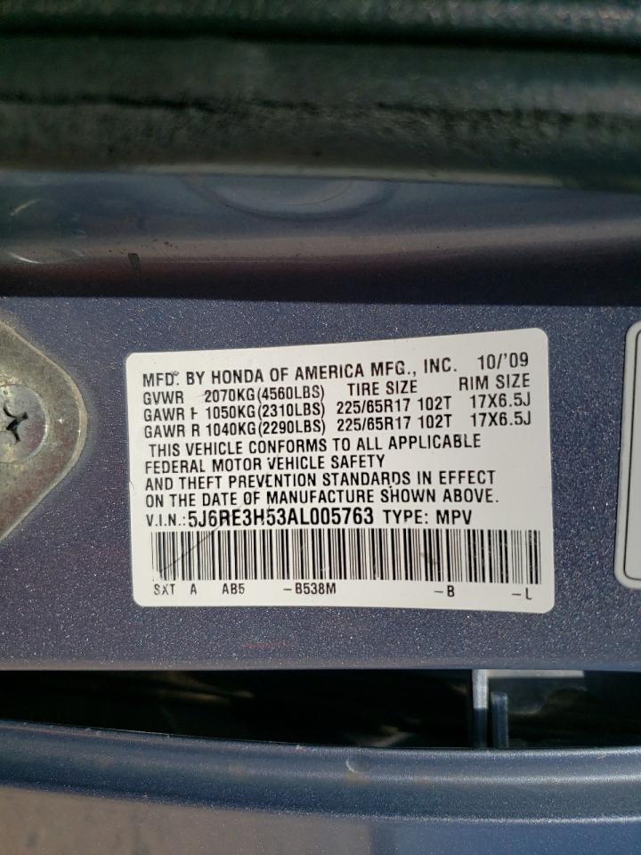 2010 Honda Cr-V Ex VIN: 5J6RE3H53AL005763 Lot: 64765445