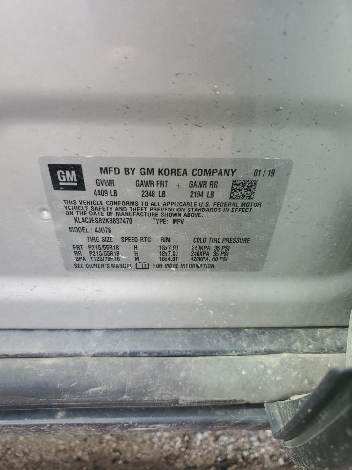2019 Buick Encore Preferred VIN: KL4CJESB2KB837470 Lot: 65265745
