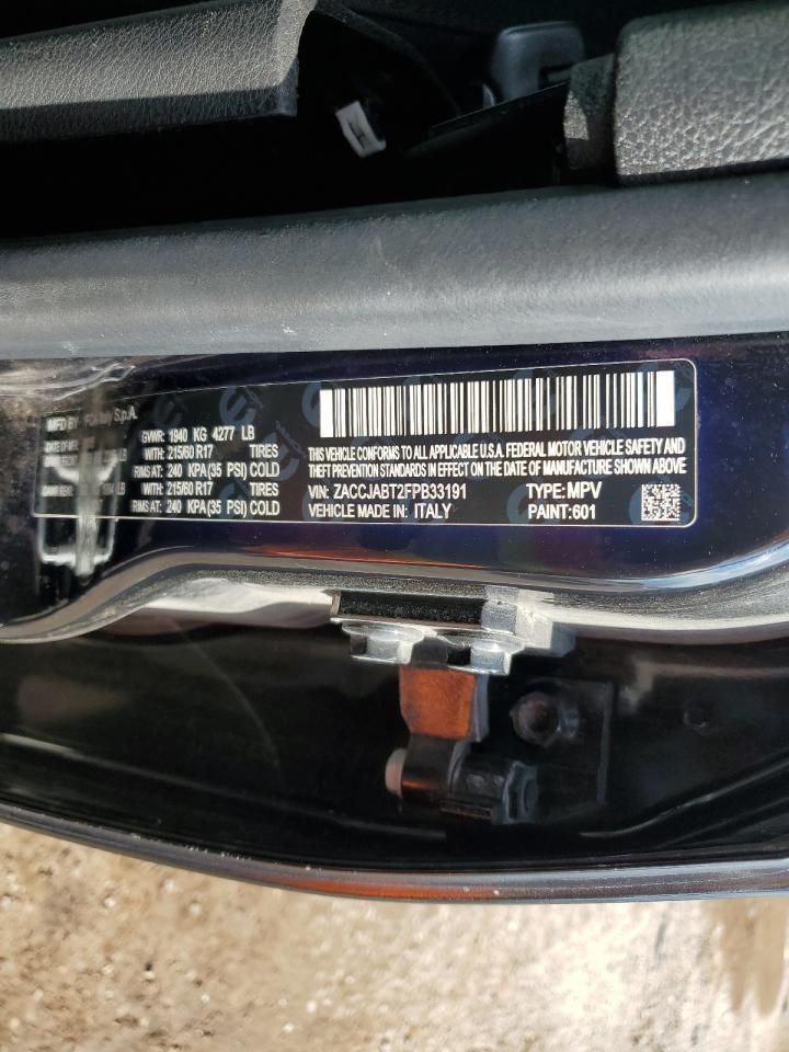 2015 Jeep Renegade Latitude VIN: ZACCJABT2FPB33191 Lot: 64861885