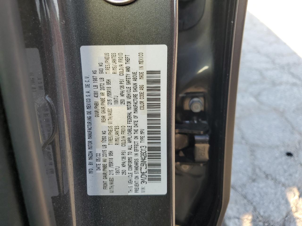 2022 Mazda Cx-30 Select VIN: 3MVDMBBL5NM428013 Lot: 62383145