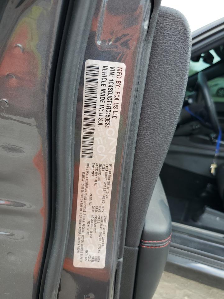 2024 Dodge Durango R/T VIN: 1C4SDJCT1RC153524 Lot: 64178565