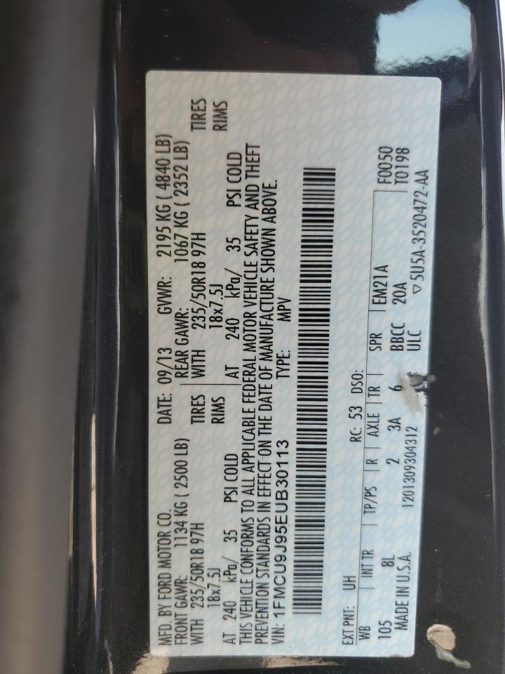 1FMCU9J95EUB30113 2014 Ford Escape Titanium