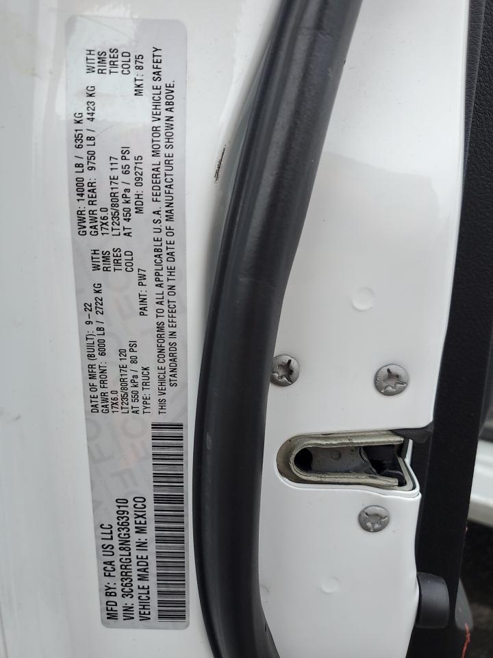 2022 Ram 3500 Tradesman VIN: 3C63RRGL8NG363910 Lot: 63645275