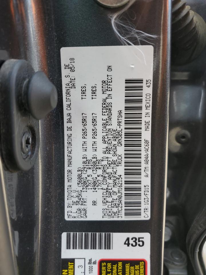2018 Toyota Tacoma Double Cab VIN: 3TMCZ5AN0JM162154 Lot: 65384035