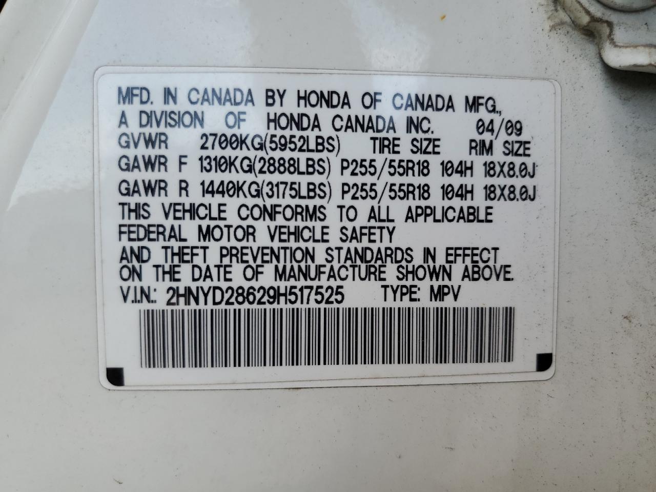 2hnyd28629h517525 2HNYD28629H517525 2009 Acura Mdx Technology