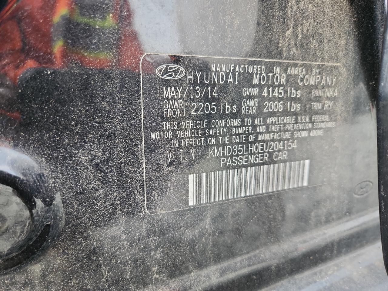 2014 Hyundai Elantra Gt VIN: KMHD35LH0EU204154 Lot: 64609975