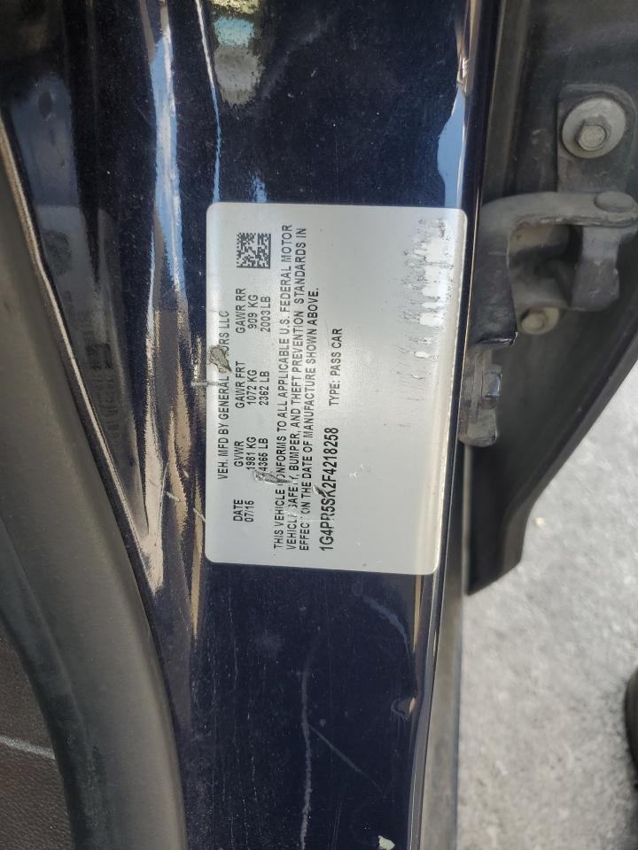 2015 Buick Verano Convenience VIN: 1G4PR5SK2F4218258 Lot: 66491945