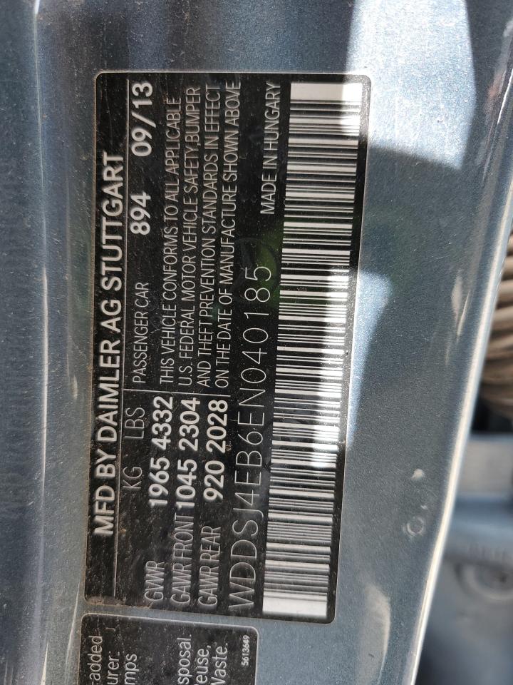 2014 Mercedes-Benz Cla 250 VIN: WDDSJ4EB6EN040185 Lot: 64294295