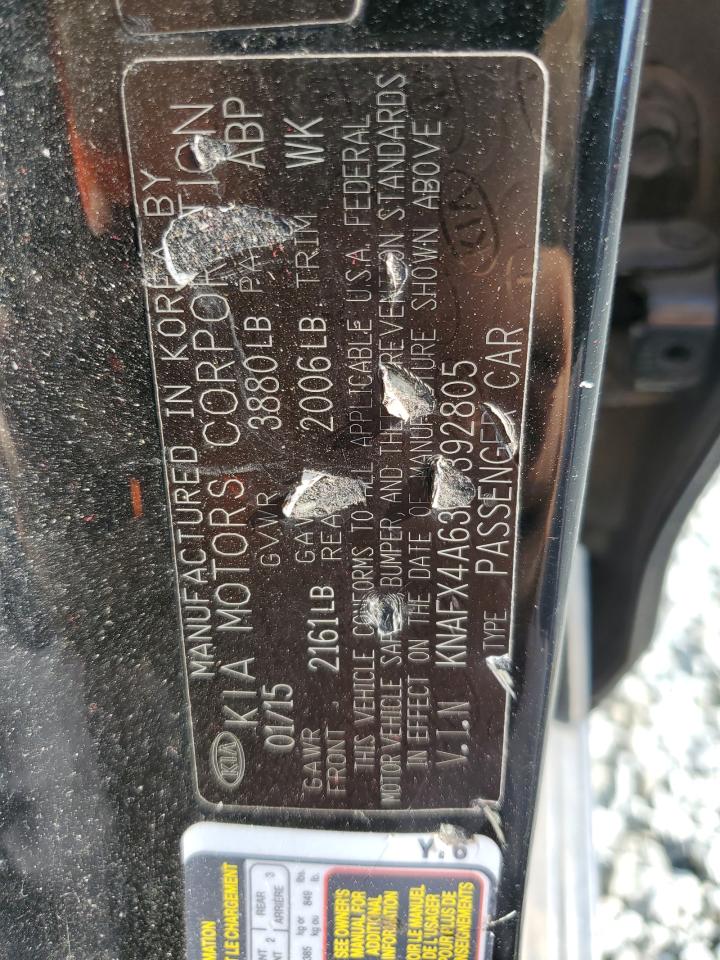 2015 Kia Forte Lx VIN: KNAFX4A63F5392805 Lot: 65951225