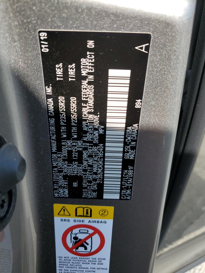 2019 Lexus Rx 350 Base VIN: 2T2BZMCA5KC185404 Lot: 64635985