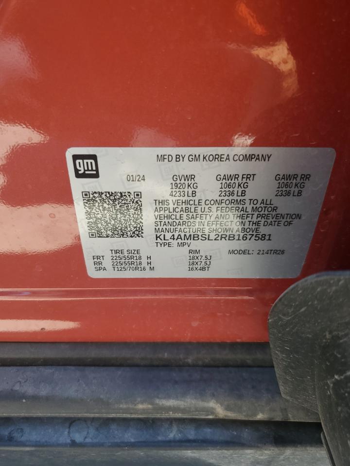 2024 Buick Encore Gx Preferred VIN: KL4AMBSL2RB167581 Lot: 66429785