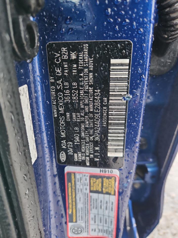 2020 Kia Rio Lx VIN: 3KPA24AD9LE286434 Lot: 63812255