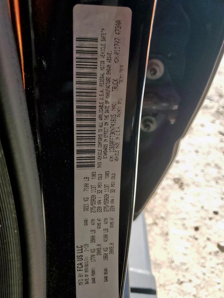 2019 Ram 1500 Big Horn/Lone Star VIN: 1C6SRFFT3KN741615 Lot: 64818025