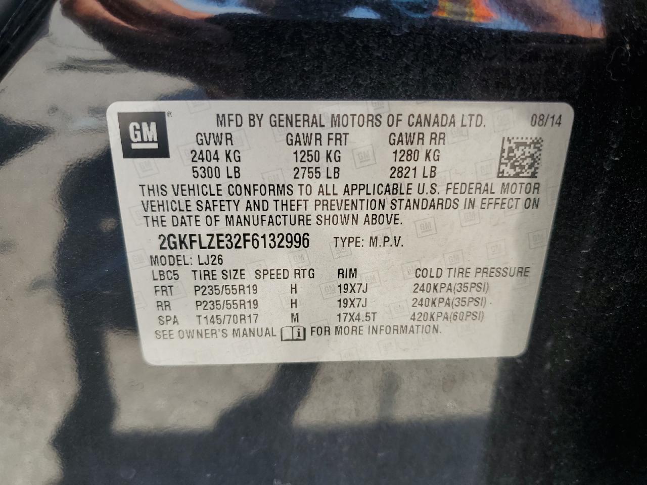 2gkflze32f6132996 2GKFLZE32F6132996 2015 GMC Terrain Denali