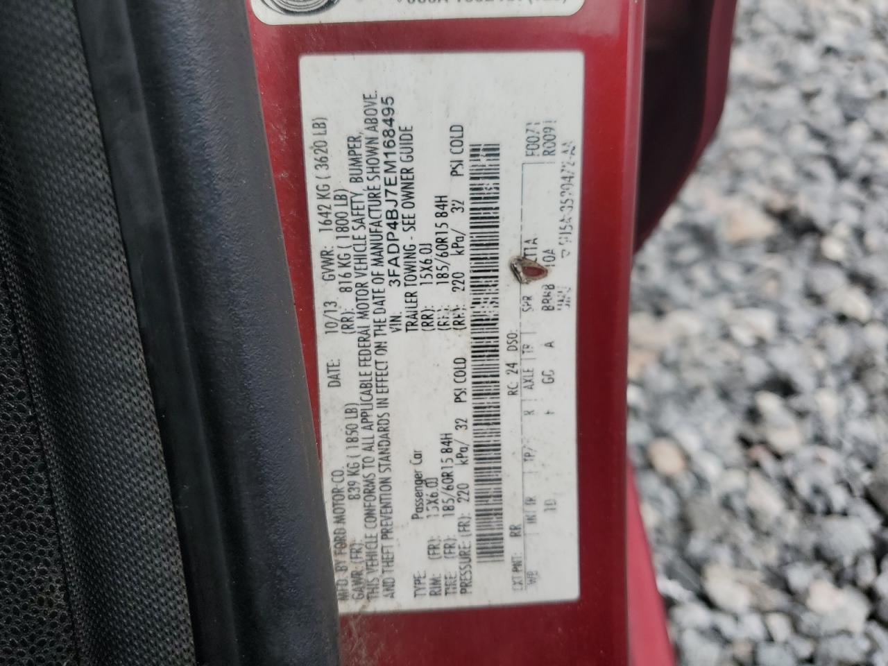 3FADP4BJ7EM168495 2014 Ford Fiesta Se