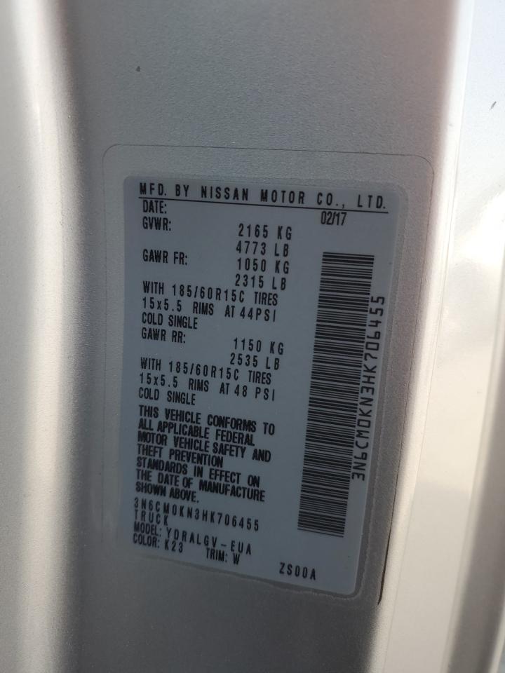 2017 Nissan Nv200 2.5S VIN: 3N6CM0KN3HK706455 Lot: 65438175