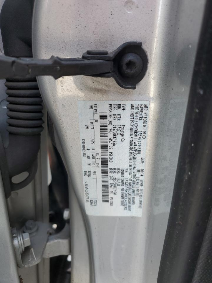 2014 Ford Focus Se VIN: 1FADP3K20EL432242 Lot: 65223165
