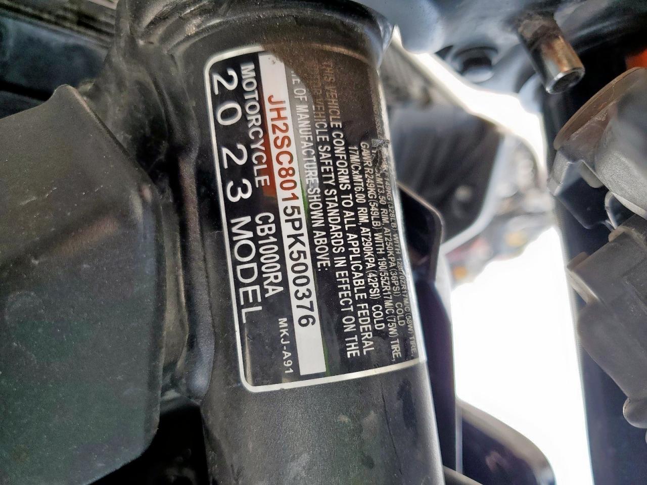 2023 Honda Cb1000 Ra VIN: JH2SC8015PK500376 Lot: 65139235