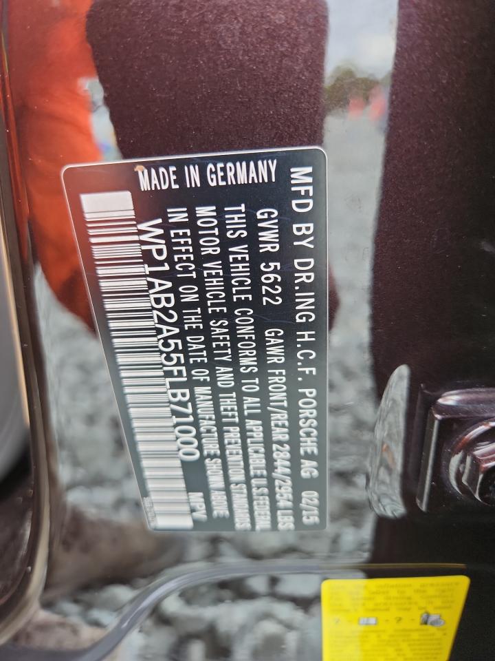 2015 Porsche Macan S VIN: WP1AB2A55FLB71000 Lot: 64401275