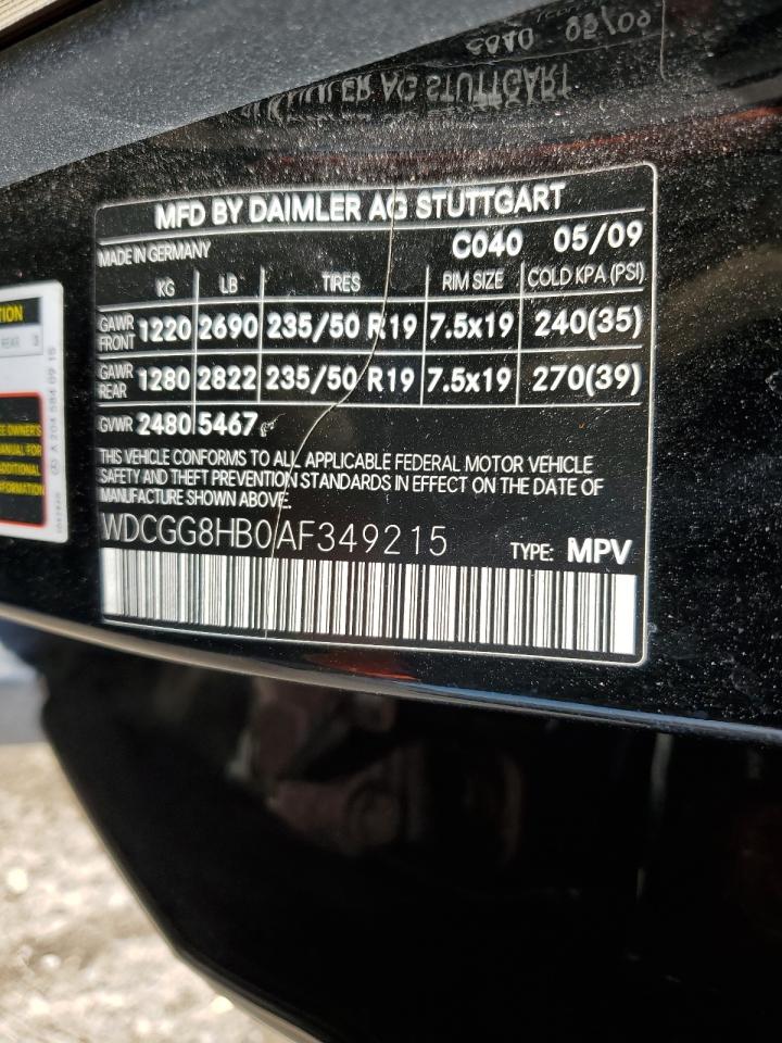 2010 Mercedes-Benz Glk 350 4Matic VIN: WDCGG8HB0AF349215 Lot: 63701745