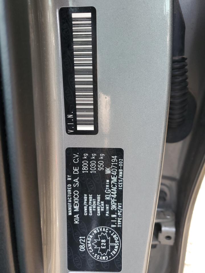 2021 Kia Forte Gt VIN: 3KPF44AC7ME407194 Lot: 63903415